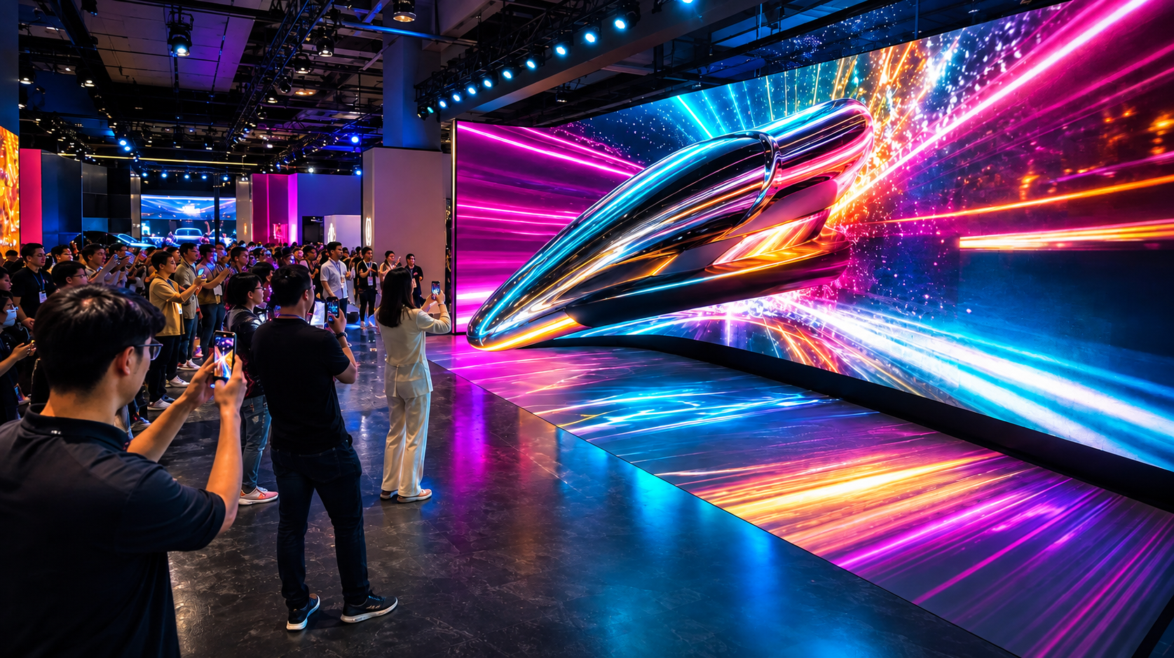 Anamorphic content, landmark screen